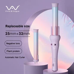Vivid & Vogue Automatic Hair Curler 3Gen 4Gen Ceramic Curling Iron Automatic Rotation 28mm 32mm