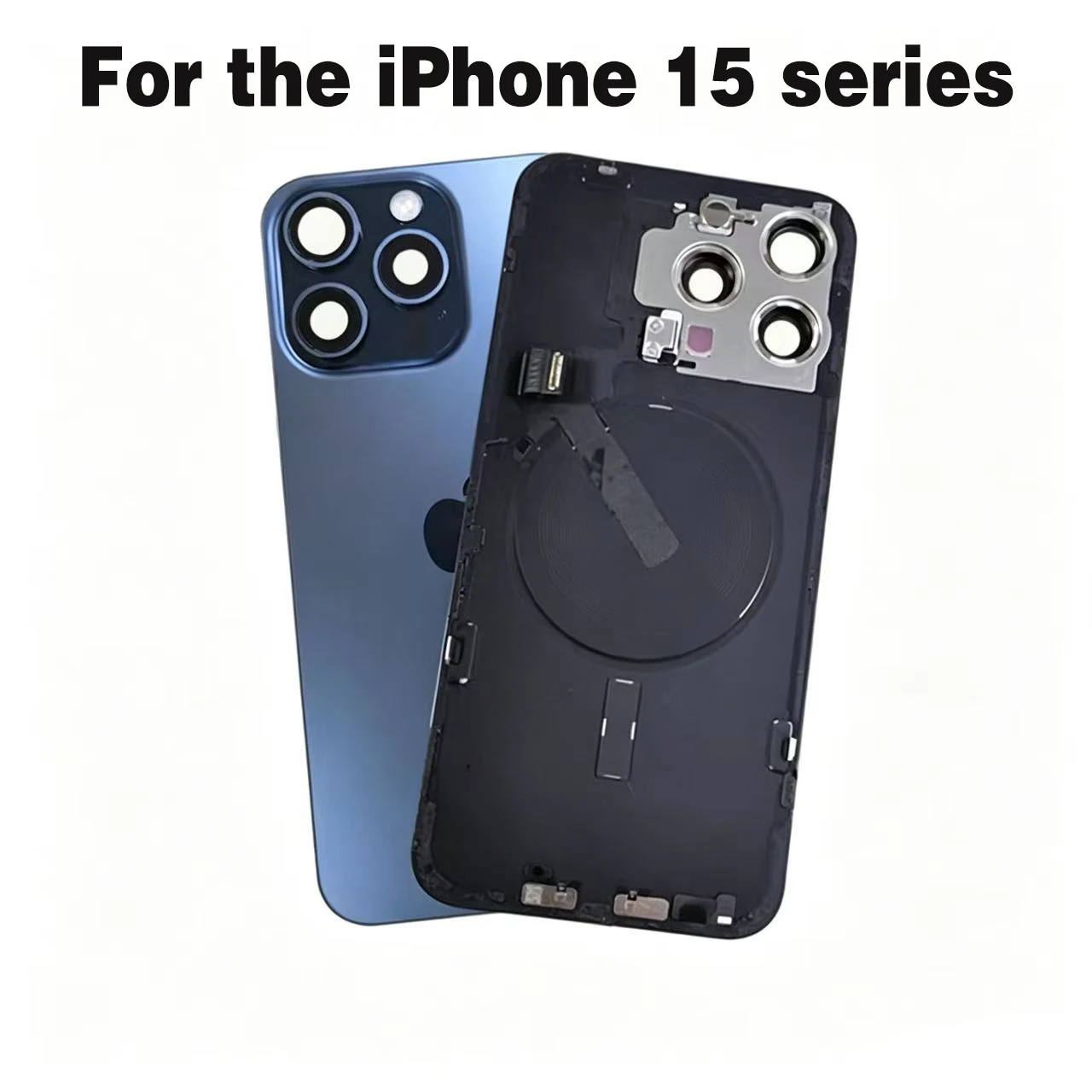 for-iphone-15pro-max-15plus-original-back-cover-glass-rear-door-housing-with-iron-plate-magsafe-ring-wireless-flex-cable-95-new