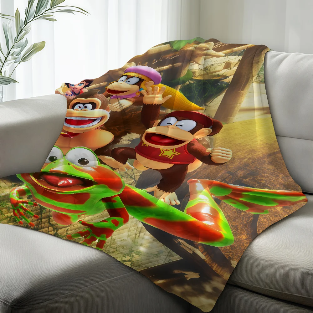Game D-Donkey K-Kong C-Country Blanket Suitable For Sofas Beds Offices Cars Outdoor Travel An Ideal Gift For Friends Family