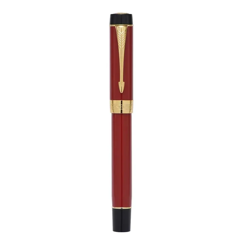 New Jinhao 100 Centennial Dark Red Resin Fountain Pen Arrow Clip EF/F/M/Bent Nib With Converter Writing Business Office Gift Ink