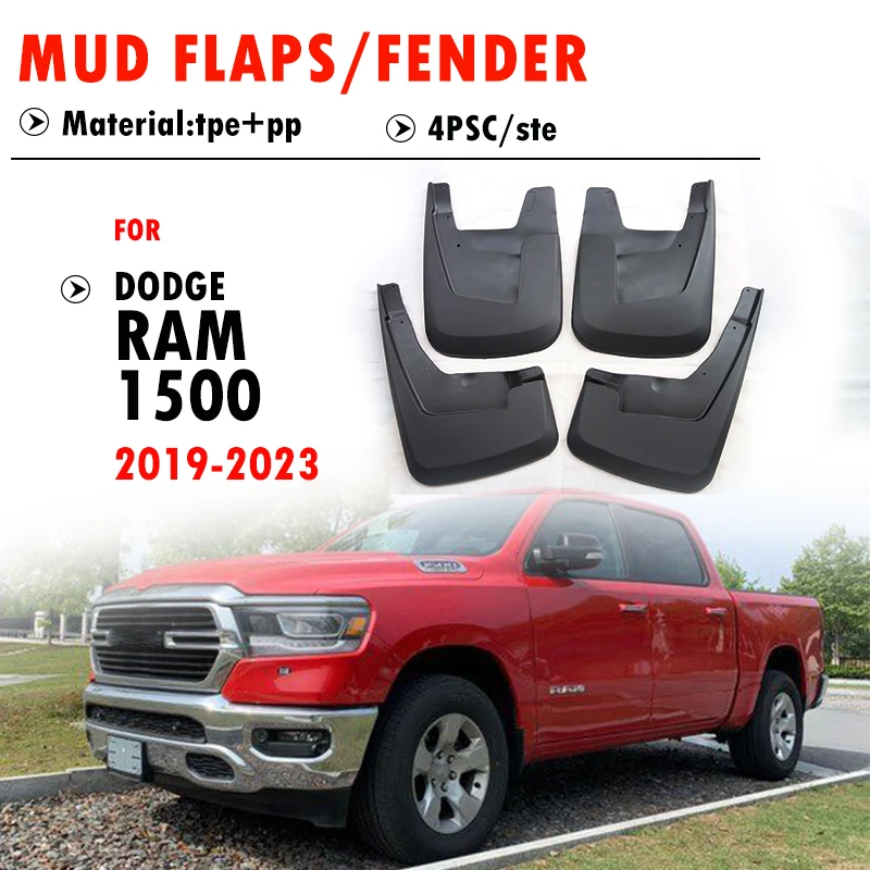 

FOR Dodge RAM Pickup 1500 Mudguard Fender Mud Flap Guards Splash Mudflaps Car Accessories 4pcs 2019 2020 2021 2022 2023