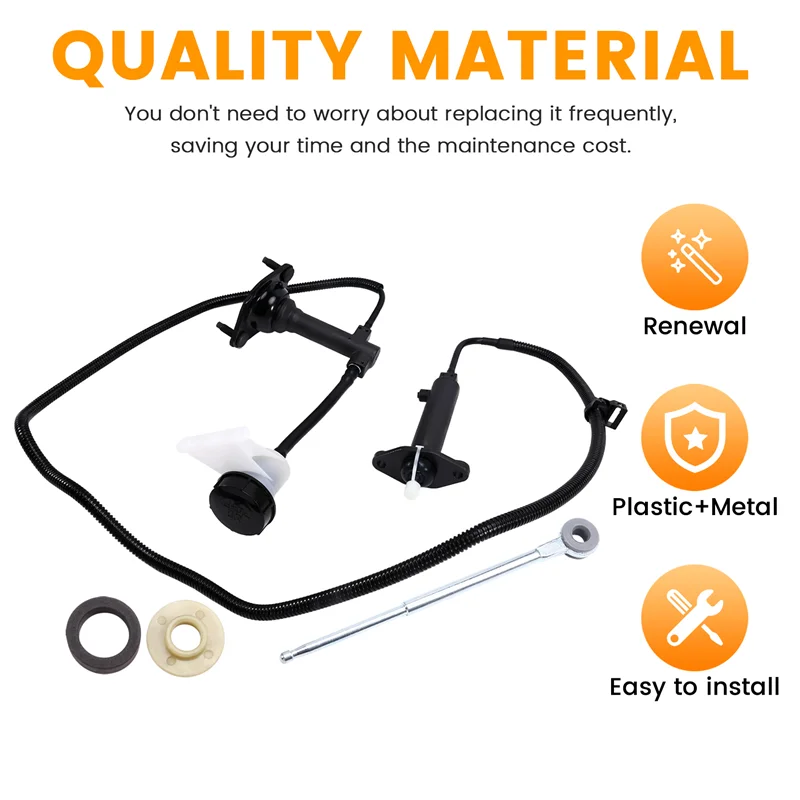 

A02Q-52107791AA Clutch Master+Slave Cylinder Assembly Clutch Hydraulic Line For Dodge Ram 1500 2500 3500 5.9L 00-03