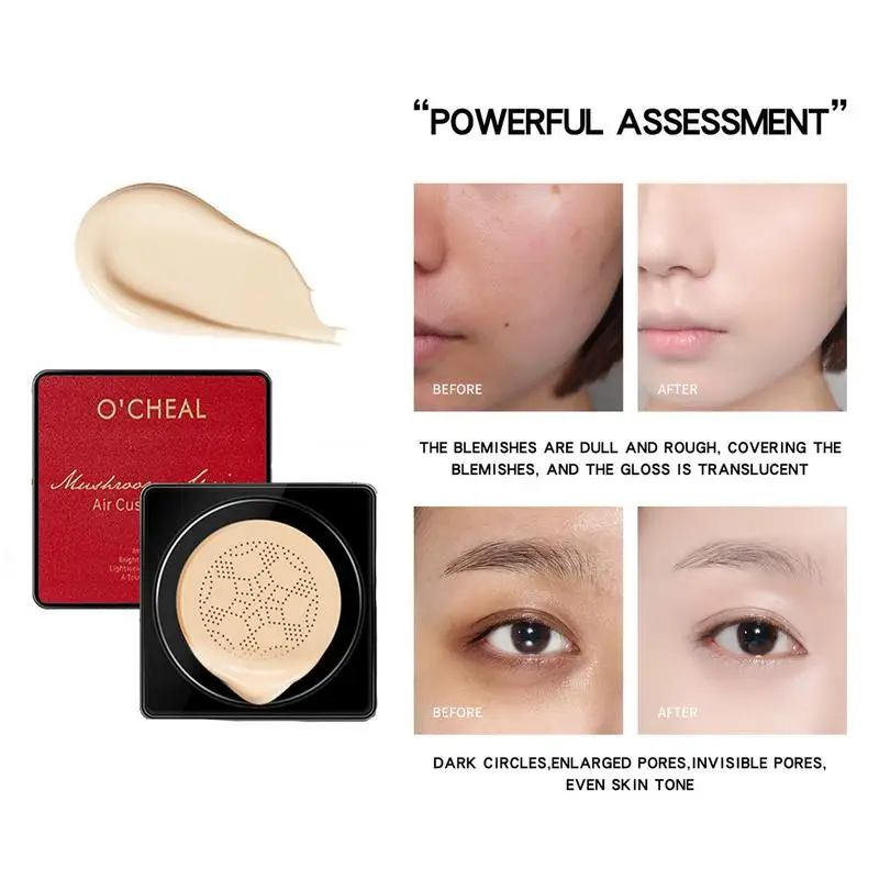 CC Cream Mushroom Head Air Cushion Brightening Long Lasting Foundation Natural Concealer Moisturizing Brightening BB Cream