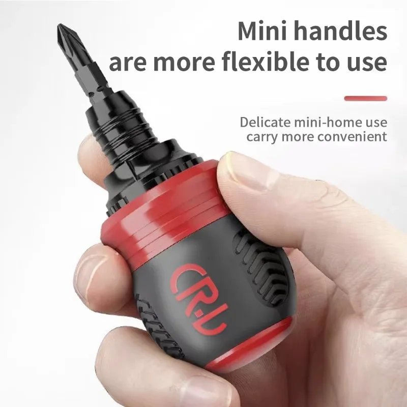 High Hardness Ratchet Screwdriver Set Dual-Purpose Short Radish Head Screwdriver New Labor-Saving DIY Tools Anti-rust