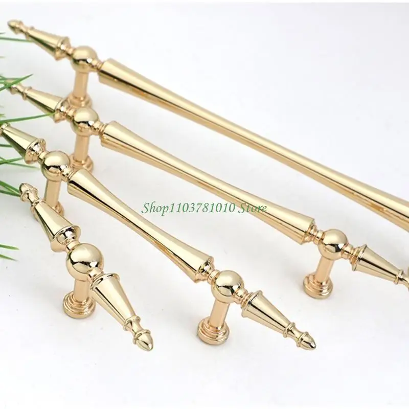 U55D Elegant Gold Drawers Pulls Design Metal Cupboard Handles Furniture Decors