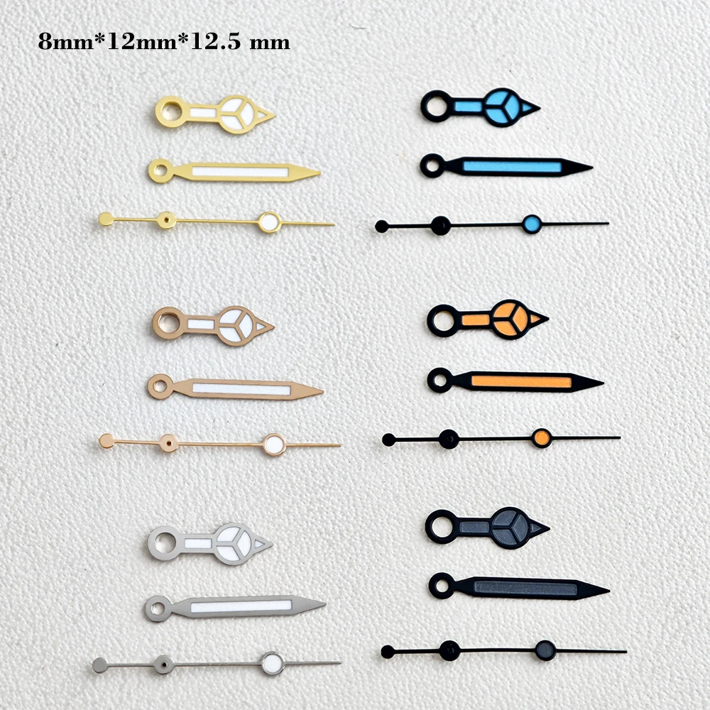 NH35 8mm*12mm*12.5mm Watch Hands For SUB NH34 NH35 NH36 Movement Personalized Second Hand Green Luminous Ghost Watches Pointers