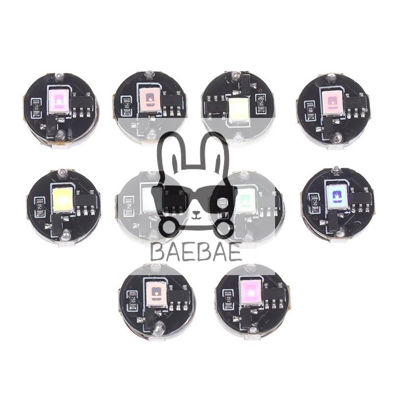 1 szt. Kolorowa lampa magnetyczna sterowana, bezprzewodowa lampa LED z indukcją magnetyczną + bateria guzikowa, zabawki DIY, model krajobrazu robota