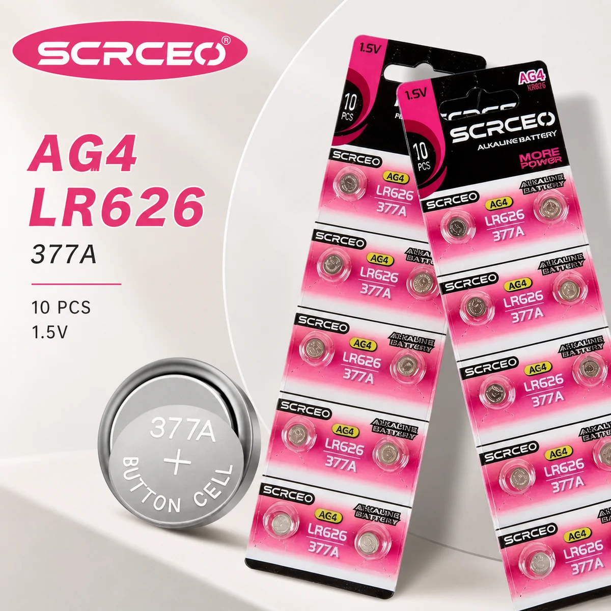 

10-100PCS AG4 LR626 1.55V Alkaline Button Coin Cell Batteries 377 SR626SW 377A CX66W for Watches Toys Clocks