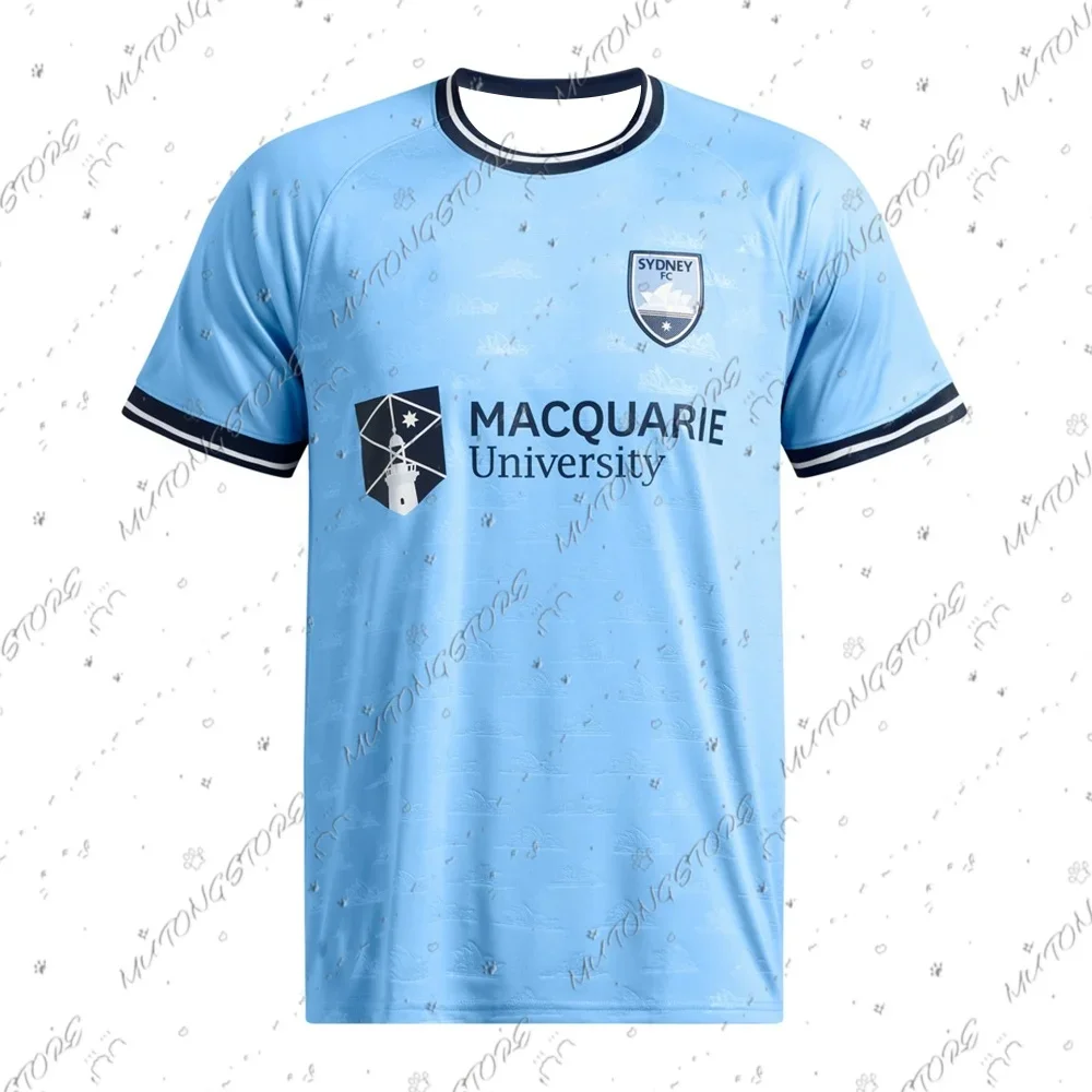 

Мужская футбольная рубашка Sydney FC 2025, молодежная детская спортивная одежда, тренировочная футбольная форма большого размера, дышащая футболка унисекс из джерси