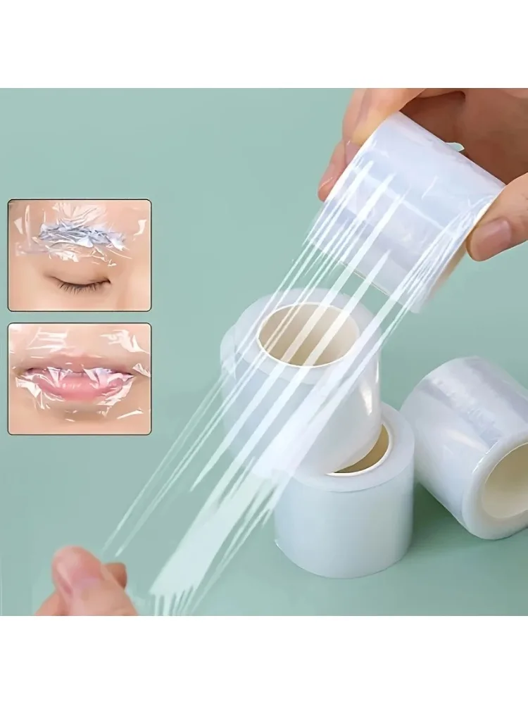 Rouleau de Film de tatouage jetable en plastique, couverture transparente, fournitures pour sourcils et lèvres, 1/2/3 rouleaux