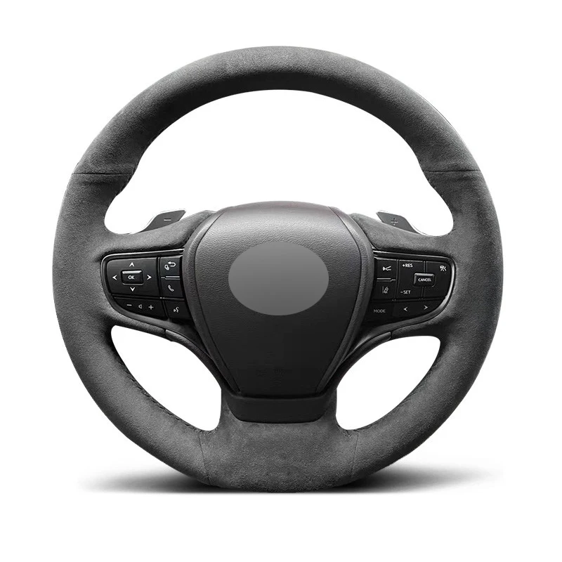 Genuine Leather Steering Wheel Cover for Alcantera Car Accessories for Lexus UX200 UX250 UX260H ES200 ES300H ES350 LS350 LS500