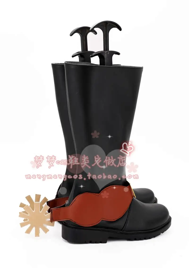 الميت تأثيري آرثر مورغان تأثيري أحذية سوداء برقبة الأحمر الفداء هالوين حفلة كرنفال لعب الأدوار الحذاء