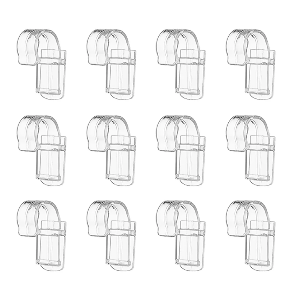 

12pcs Bathroom Clips Space saving Transparent Hooks for Toothpaste Cleanser Towel ABS Storage ganizer Home Accessories