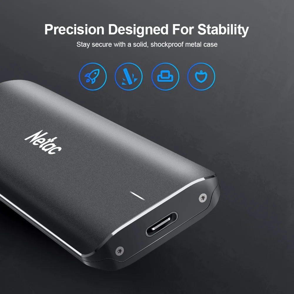 Netac 2000MB/s Externe SSD-Festplatte 1TB 512GB SSD Tragbare USB3.2 Gen2x2 Solid-State-Disk ZX20 für Business-Laptops und Desktop-PCs – Detail 18