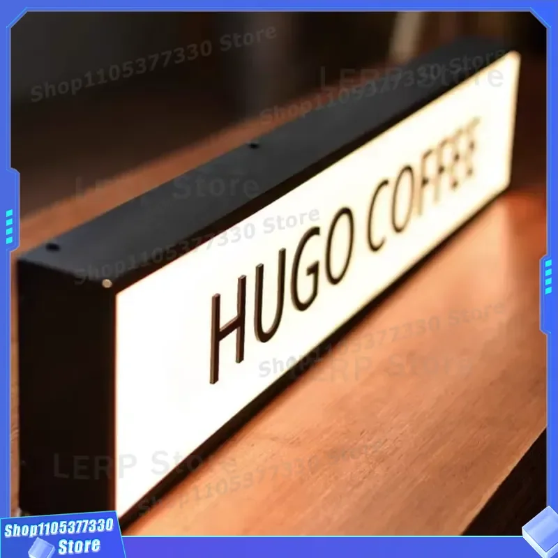 Custom Acrylic LED Light Box Sign Outdoor Storefront Advertising Display Illuminated Business Logo Panel for Shop Window