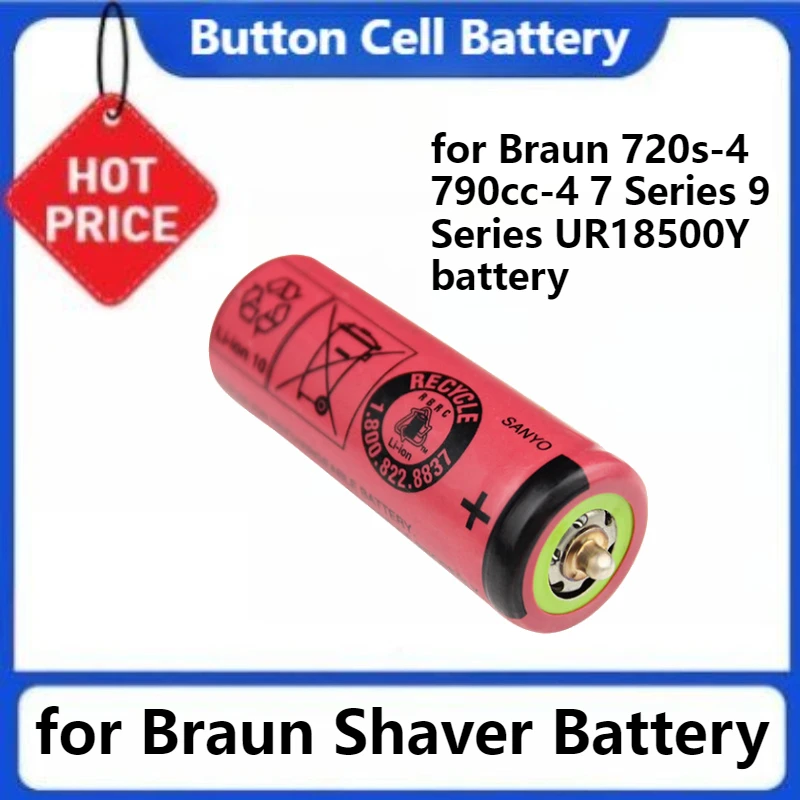 UR18500Y Rechargeable Lithium Battery for 720s-4 790cc-4 7 Series 9 Series UR18500Y for Braun Shaver Battery