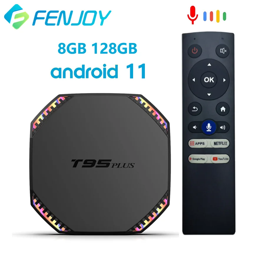 

T95 Plus TV Box Android 11 8GB 128GB Rockchip RK3566 Support 4K USB3.0 Dual Wifi 1000M LAN Media Player T95Plus Set-top box