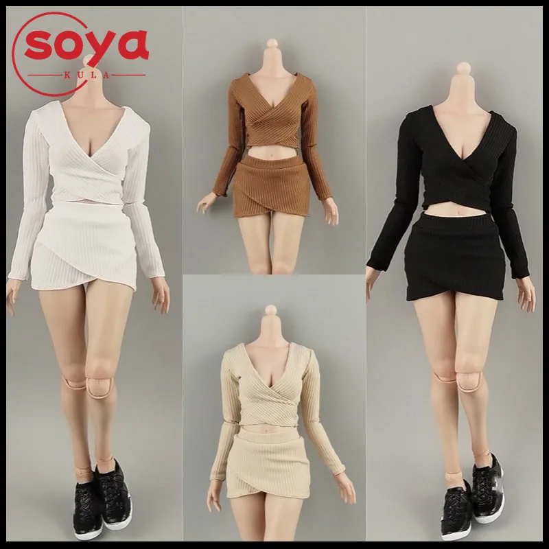 1/6 مقياس الإناث قطاع عبر طوق تنورة قصيرة الملابس نموذج صالح 12 ''ورل بوكس AT203 الجندي عمل الشكل الجسم الدمى #1