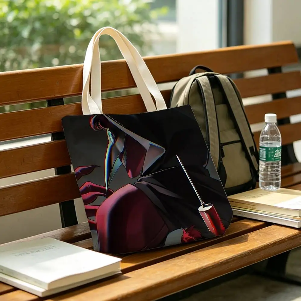 Tfc D-Doctor Large Capacity Cotton Polyester Shoulder Tote Bag Zipper Handbag for Shopping Daily