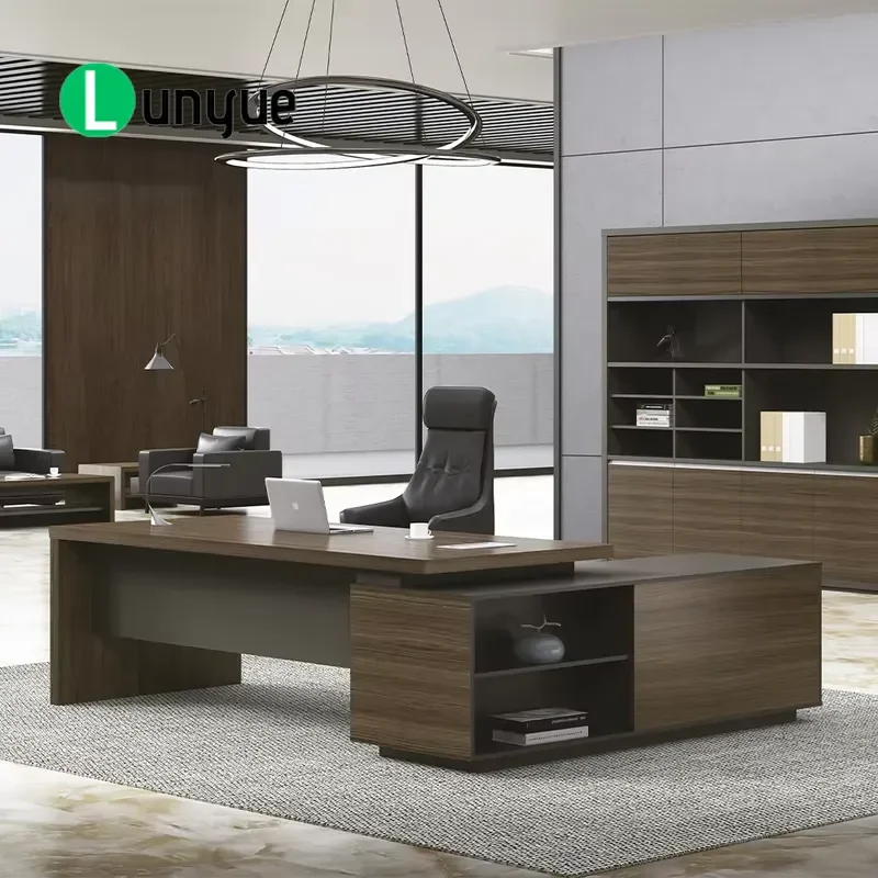 Modern L Shaped Executive Desk Large Deluxe Office Furniture Computer Workstation for Home Business Corner Setup Spacious
