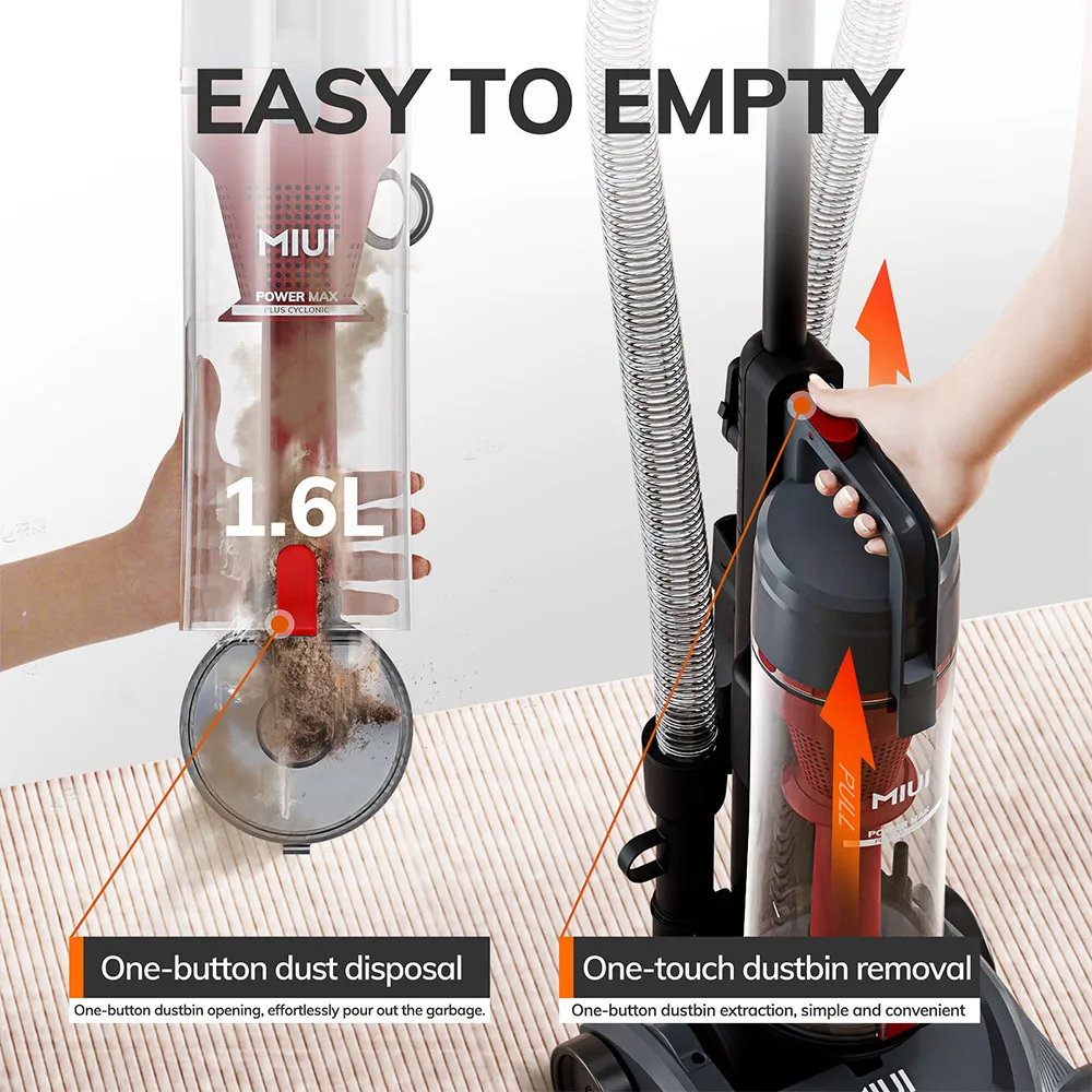 Upright Vacuum Cleaner 1000W Household 6M Wire Vacuum Cleaner with Pet Brush Vertical Upright Floor Home Appliance for Carpet