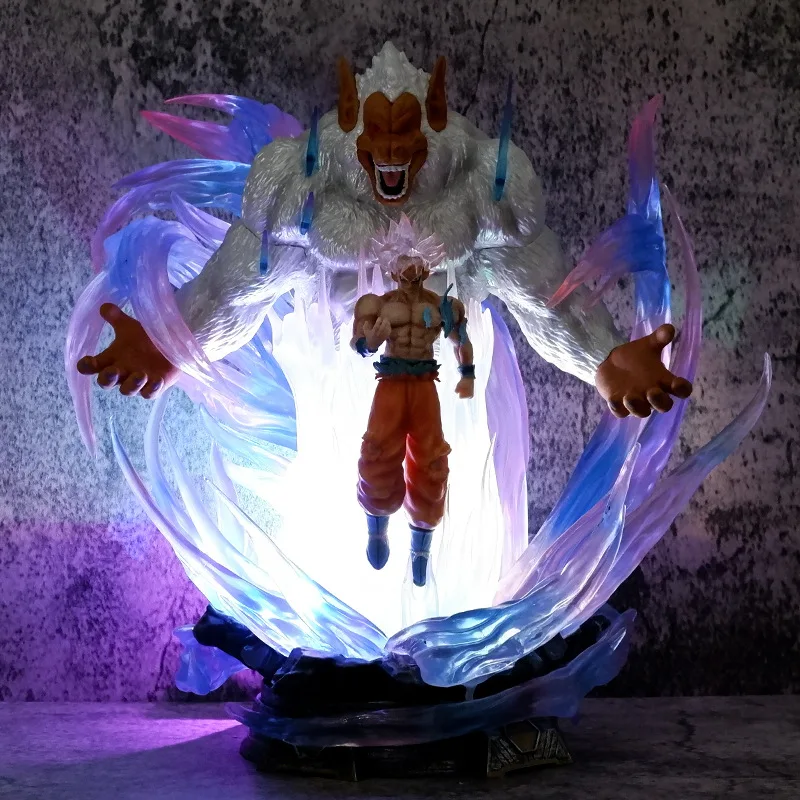 28cm Dragon Ball Anime Figures Son Goku Ultra Instinct Great Ape Action Figure Statue Collection Ornaments Model Doll Gift Toys