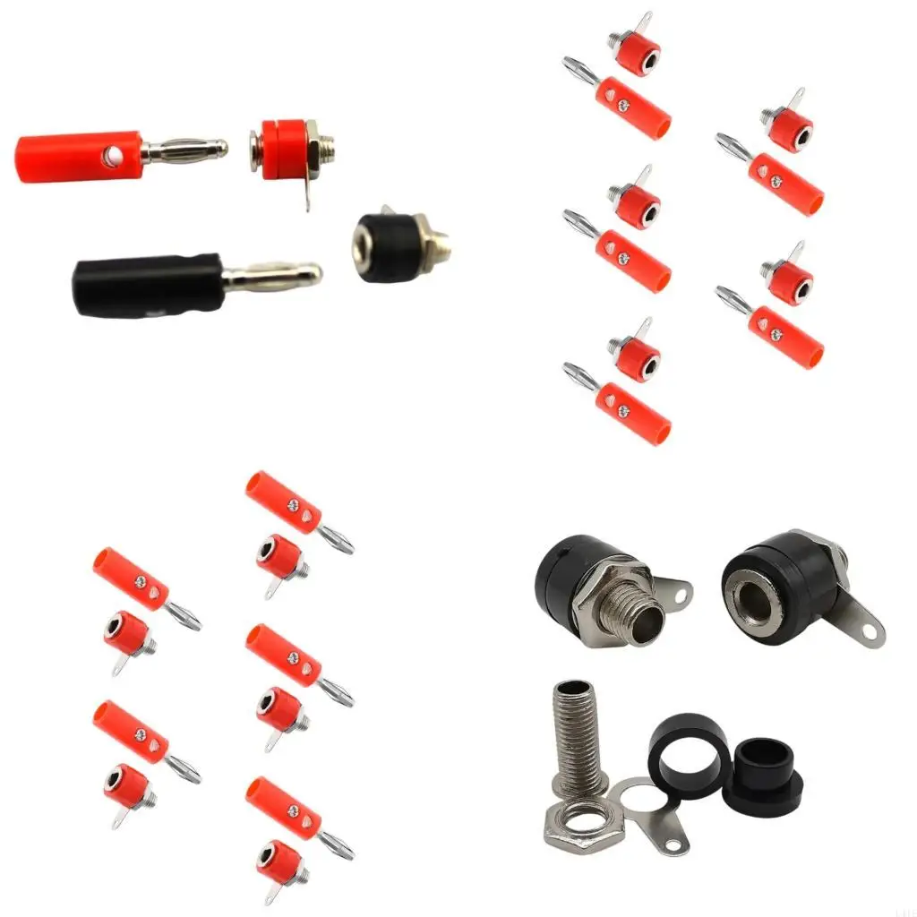 L41E 4mm Banana Male Plug Female Socket Connector Screw Terminal Binding Post Speaker for Home Electronics Laboratory