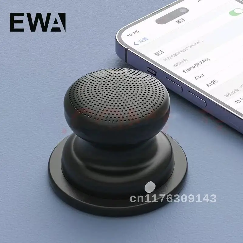 

EWA A117 Mini Portable Bluetooth Speaker Creative Magnetic Phone Stand Heavy Bass Desktop Small Steel Cannon Speaker