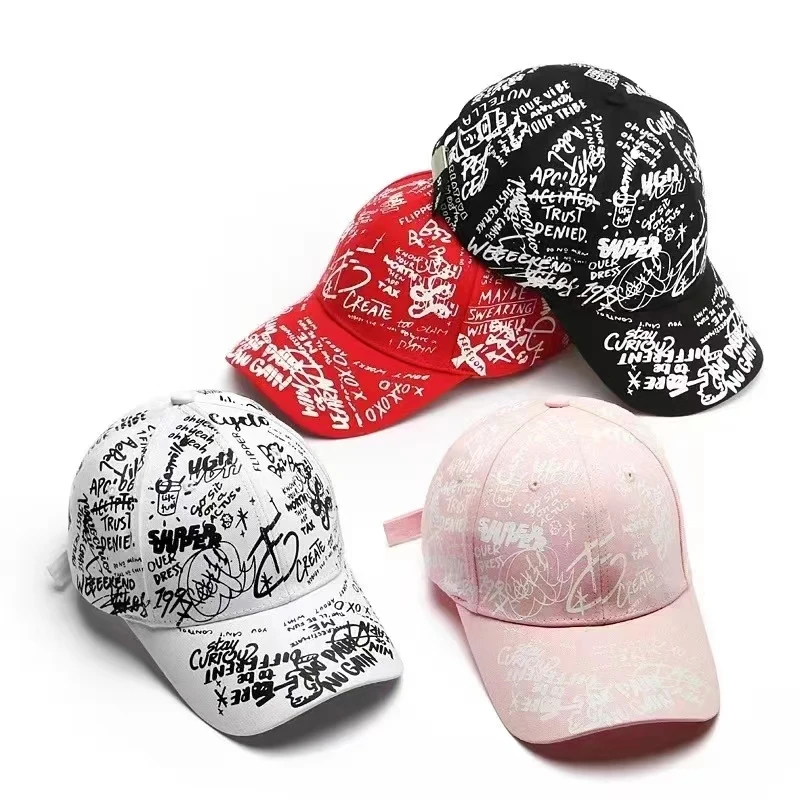 Graffiti Baseball Cap Women Men 2023 Summer Letter Print Snapback Gorras Hombre Casquette Femme Hip Hop Women's Hats