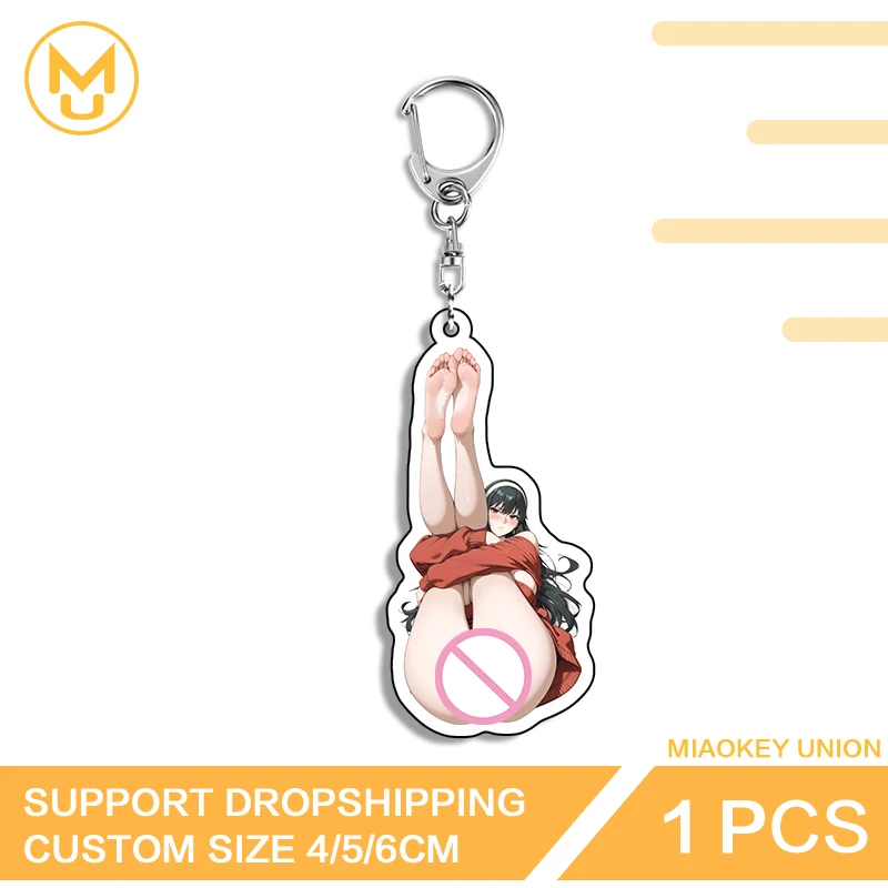 هنتاي Waifu الحمار يور مزور فتاة جميلة منفعل مزدوجة الوجهين الاكريليك كيرينغ رائعتين Ingenious أنيمي مجوهرات اكسسوارات هدايا