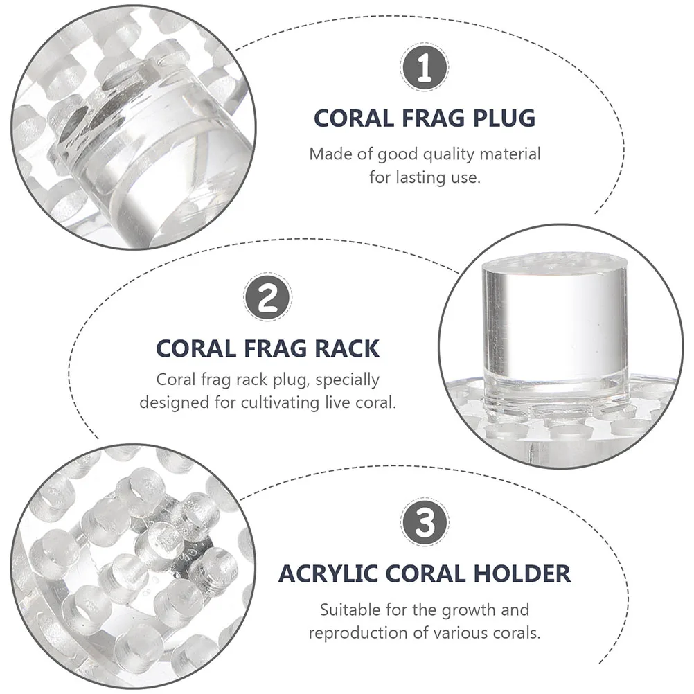 

10pcs Rack Round Acrylic Coralline Base Aquarium Coral Support Fish Tank Accessory Reef Rack Live Coral Cultivation