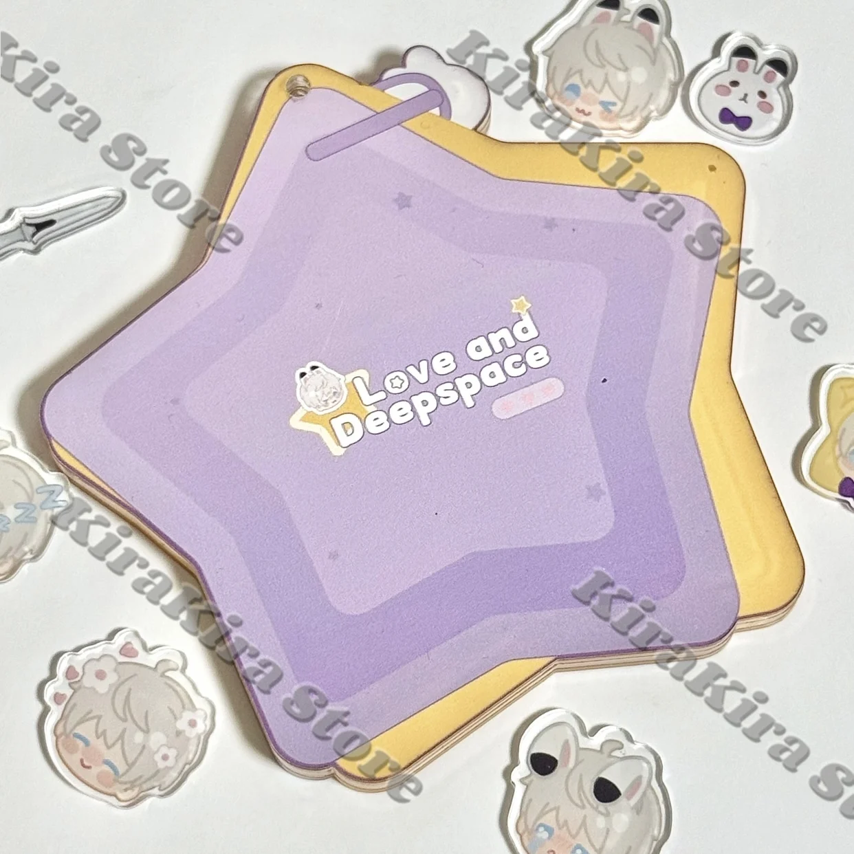 Zayne 키 체인 아크릴 가방 펜던트 사랑과 Deepspace Rafayel Xavier Sylus 독창성 Anime Shake Shakes Keyring Caleb Decor