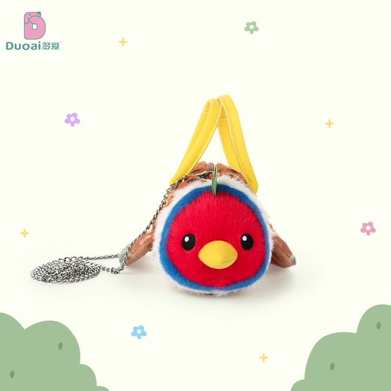 Kawaii Bird Plush Messenger Bag Anime Handbag Cartoon Animal Stuffed Dolls Coin Purse Kids Xmas Birthday Gifts