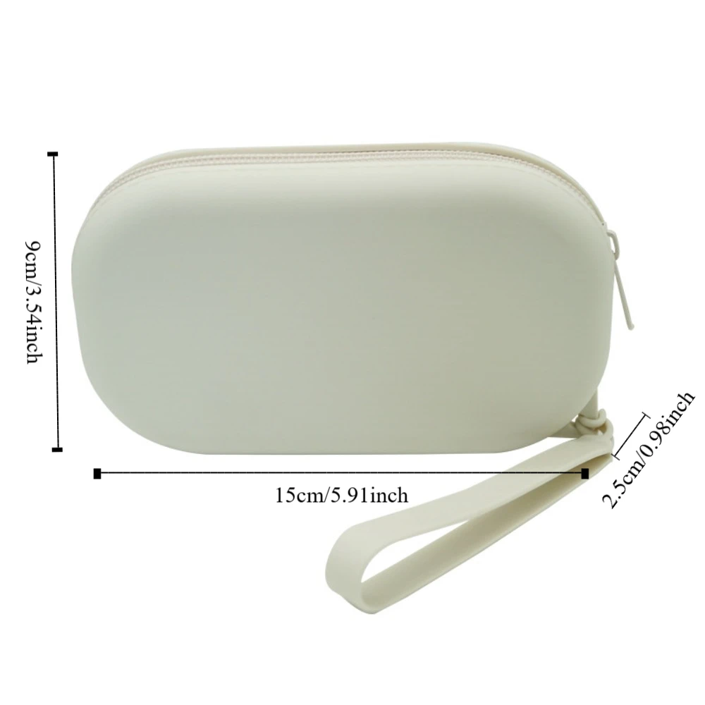Цветная силиконовая косметичка Morandi, кошелек для монет, многофункциональная сумка для хранения большой емкости, прямоугольный держатель для кистей для макияжа