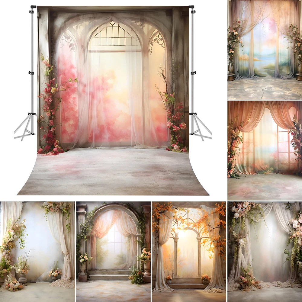 

Beenle Photography Background Vintage Wall Interior Windows Wedding Pregnancy Women Art Portrait Photos Backdrop Photocall