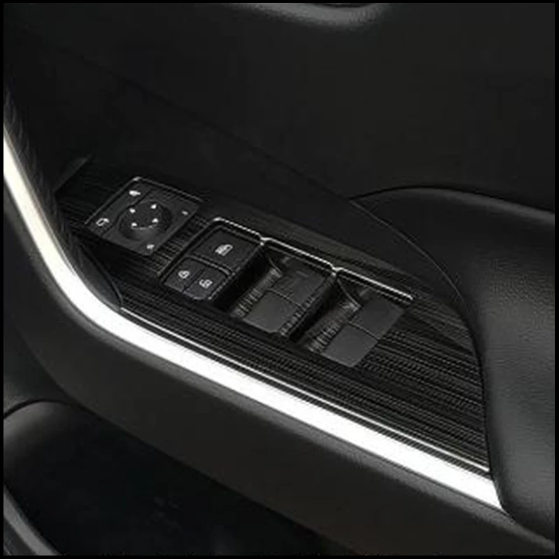 

Car Styling For Toyota RAV4 RAV 4 2019 2020 Window Glass Lift Switch Button Panel Cover Trim Decoration Auto Accessories