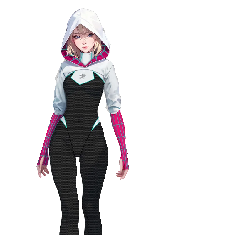 Spider Gwen Cosplay Costumes para Mulher, 3D Print, Adulto, Crianças, Zentai Suit, Halloween Party, Meninas