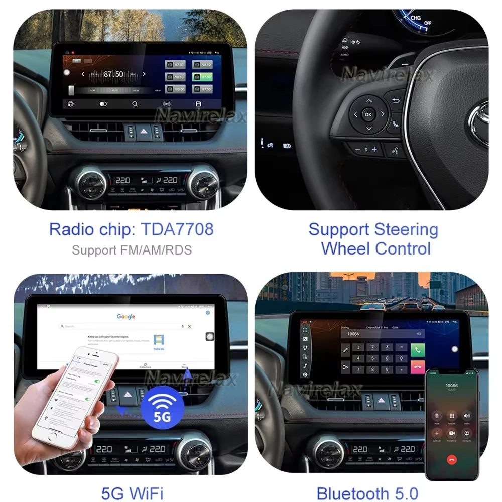 

12,3-дюймовый Android 15 для Honda Accord 10 (2018-2021) 8+256 ГБ 4G WIFI Автомагнитола Carplay Автомобильный мультимедийный стерео-видеоплеер GPS N