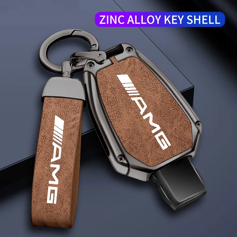 

Zinc Alloy Car Key Case Cover Key Bag Auto Key Accessories For Mercedes Benz A B C S Class AMG GLA CLA GLC W176 W221 W204 W205