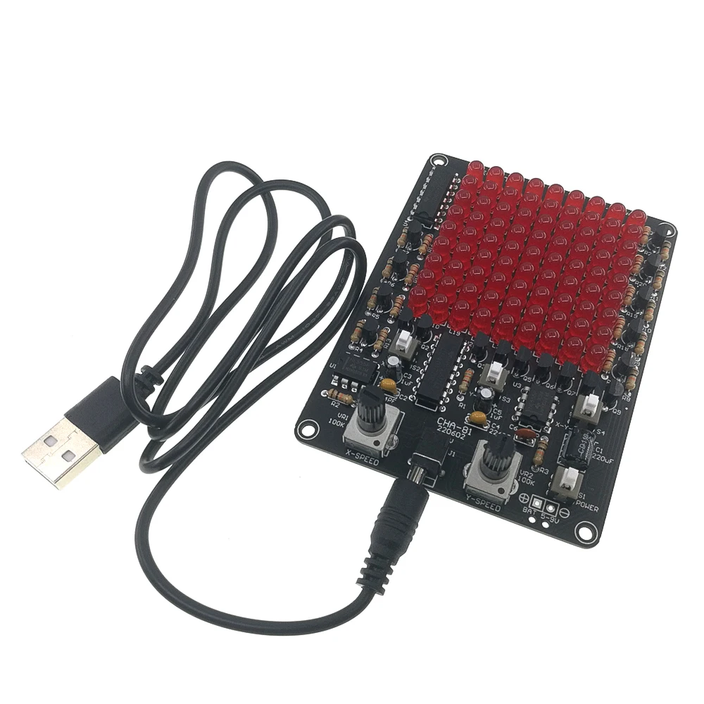 CHA-81 DC5-9V LED Tracking Light parti fai da te Kit di produzione elettronica 9 x9 LED Dot Matrix Kit fai da te ottimo per gli amanti del fai da te