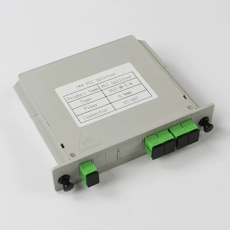 

1x4 LGX box fiber Splitter 6pcs GEPON FTTH SM SC/APC optical PLC coupler 1*4 Cassette GPON splitter ELINK Plannar wavelength
