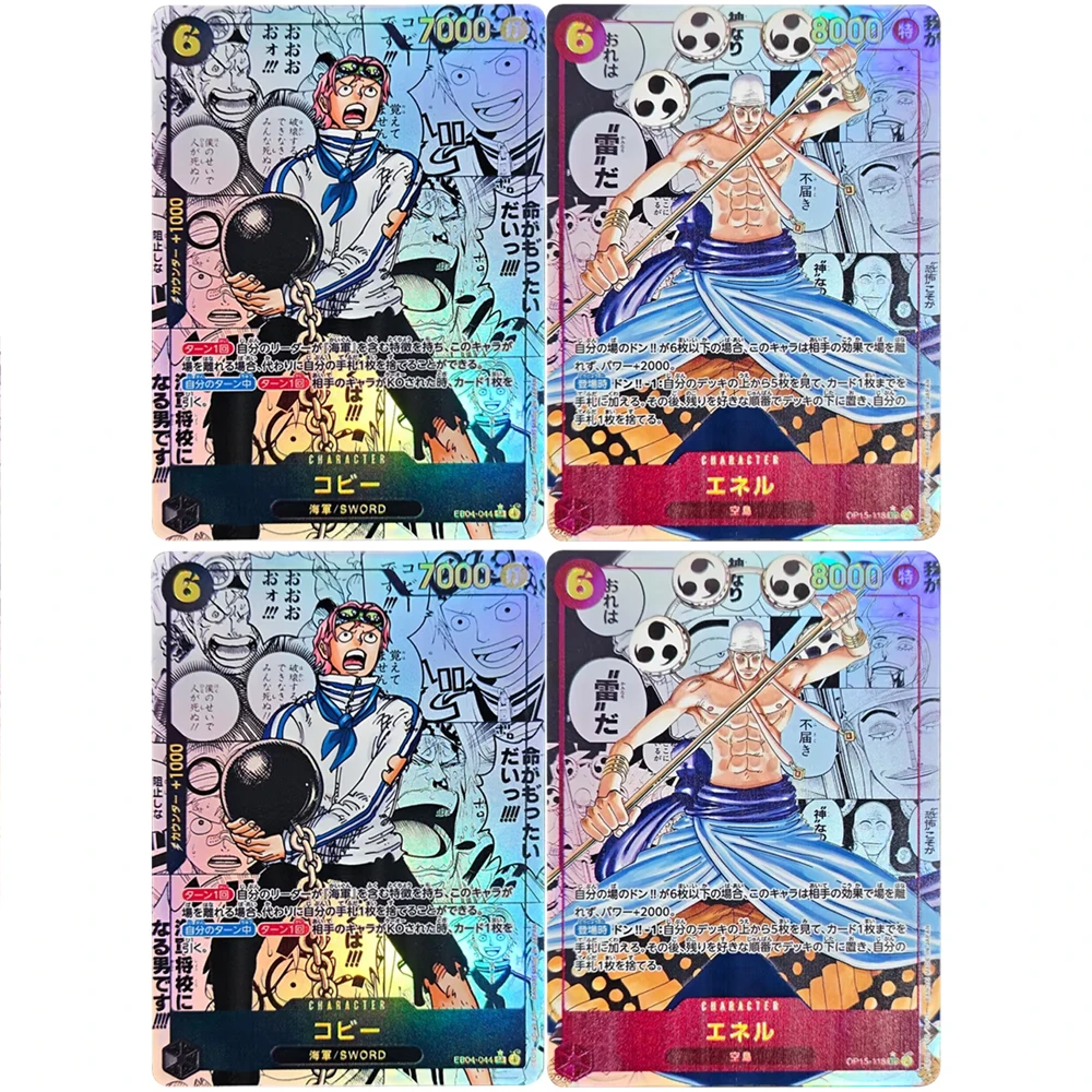 Cartão de Coleção Enel OP15-118 SEC DIY Proxy Anime OPCG, Cartão Foil Raro de Arte Manga Japonesa da Ilha Kami, Presente para Crianças