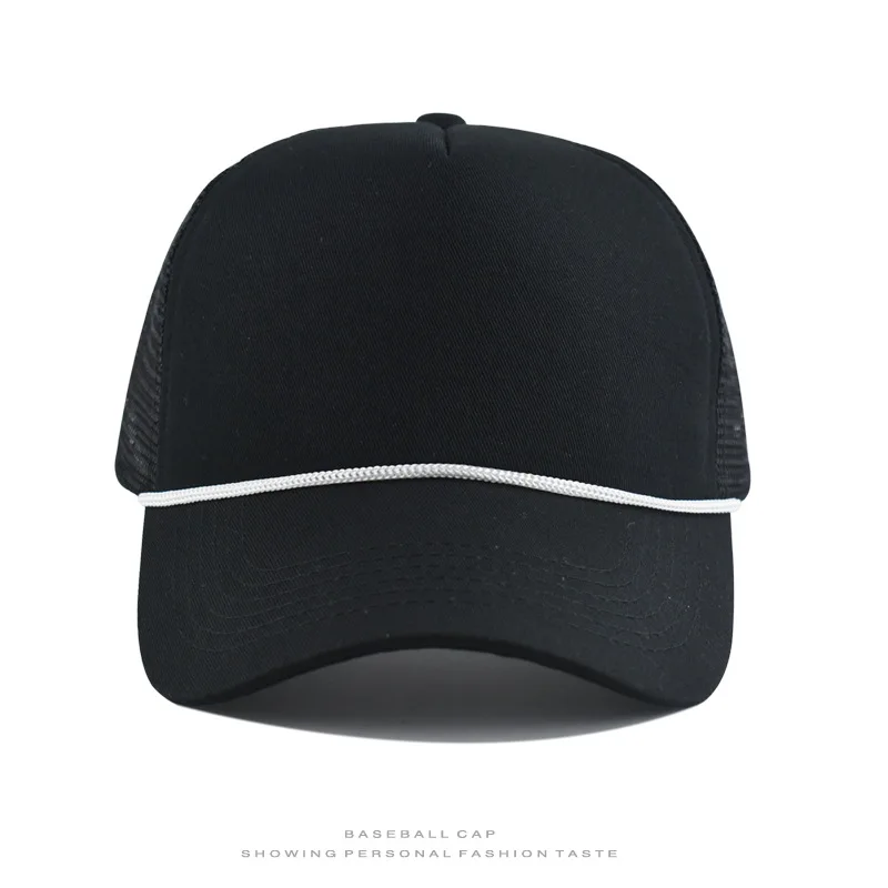 Custom Printed Embroidered Logo for Men and Women Baseball Caps Summer Sponge Rope Mesh Adjustable Sunshade Truck Driver Hat 2