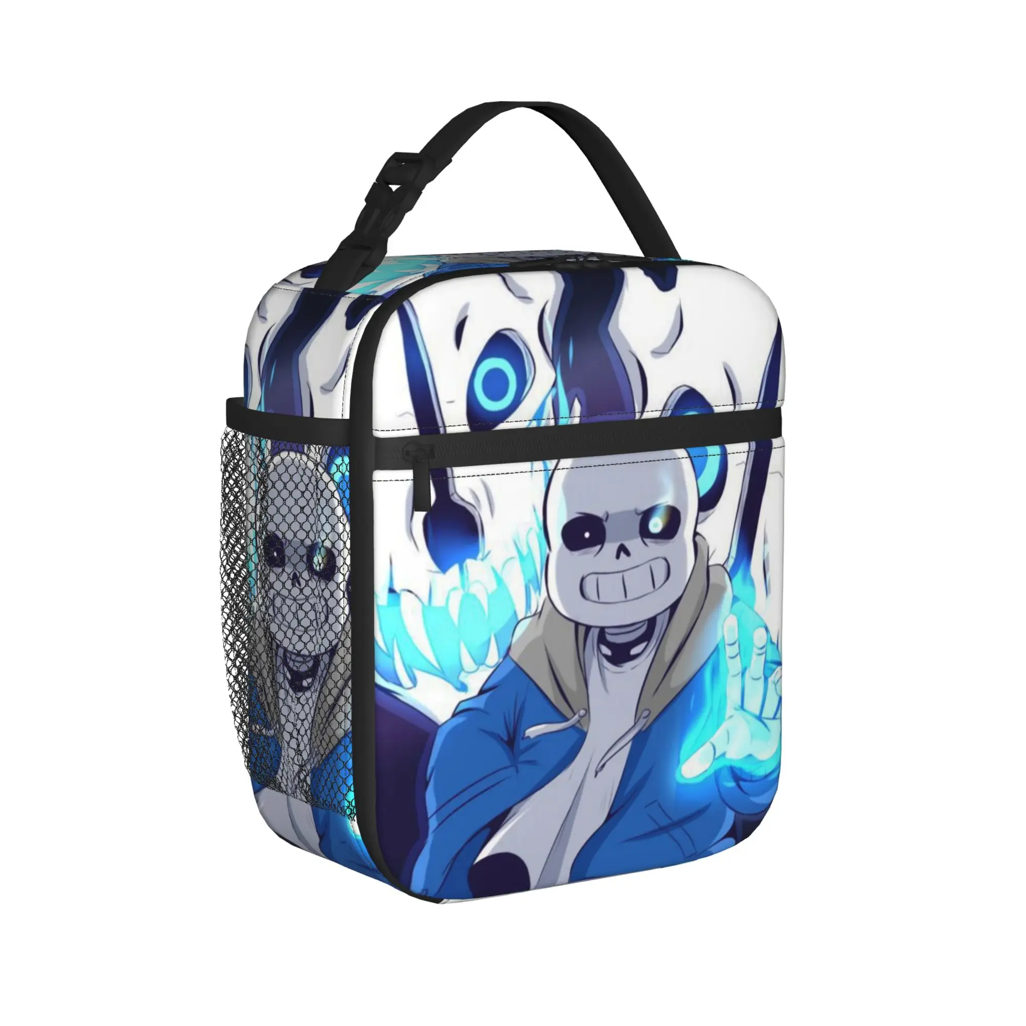 Undertales Sans Cartoon Game Thermal Insulated Lunch Bags for Travel Portable Food Bag Men Women Thermal Cooler Lunch Boxes