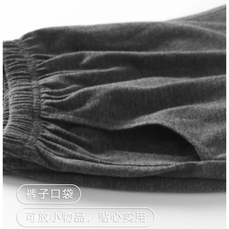 M-5XL grande taille 2 pièces/ensemble pyjamas femmes coréen printemps à manches longues école vêtements de nuit gris vêtements de détente amples peuvent être portés à l'extérieur