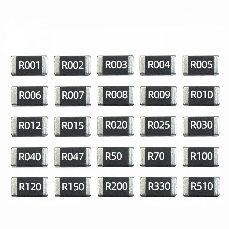 10pcs 1206 2512 1% SMD Alloy Sampling Resistor 1 2 3 4 5W Detecting Current High Power Resistor R001 R002 R003 R004 R005