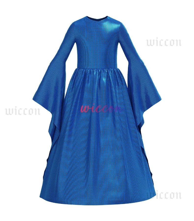 Halloween Cosplay Costume Snow Devil Queen Cosplay Disguise Dress Gow Black Cloak Crown Suit Children Girls Dress Up Clothes