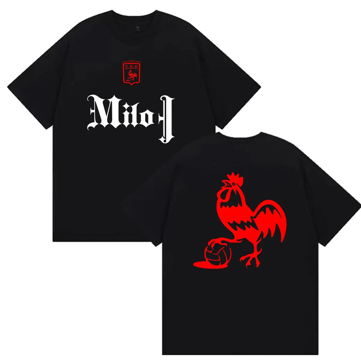 Milo J Tour Album 2026 Double Sided Print T Shirt Men Women Clothing Fashion O-Neck T-shirt Casual 100% Cotton Oversized Tshirts