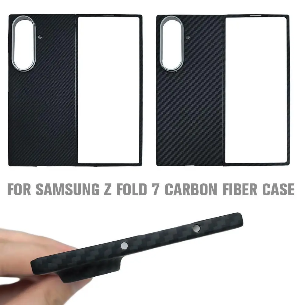 

Магнитный чехол для Samsung Galaxy Z Fold 7, совместимый с настоящим арамидным углеродным волокном, легкий ультратонкий минималистичный доспех