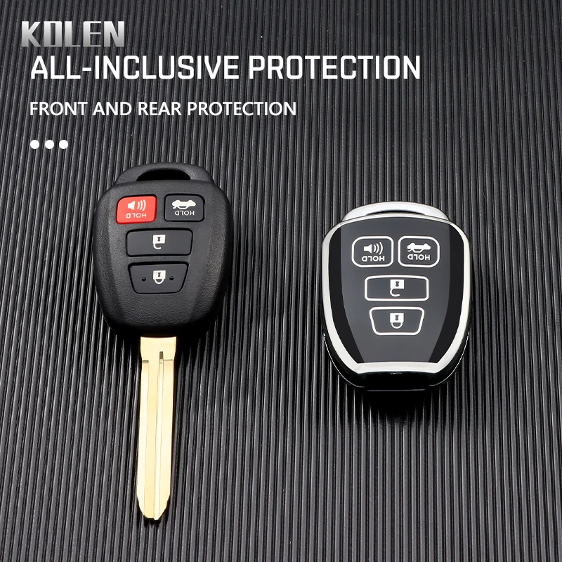 New TPU Car Key Case Cover Shell For Toyota Prius Corolla Yaris Avensis Camry RAV4 4 Buttons 2012 2013 2014 2015 2016 2017 2018